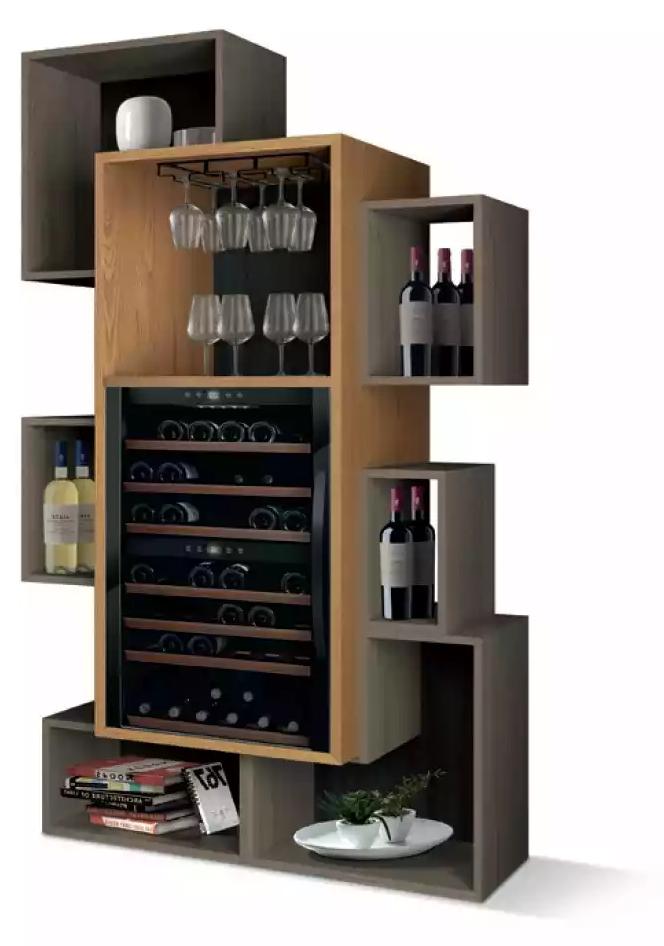 Barschrank Wohnzimmer Weinschrank Barschrank Hausbar Holz grau