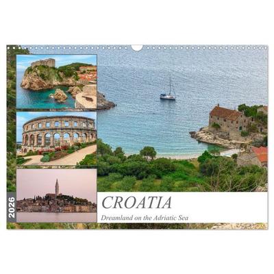 Croatia Dreamland on the Adriatic Sea (Wall Calendar 2026 DIN A3 landscape), CALVENDO 12 Month Wall Calendar