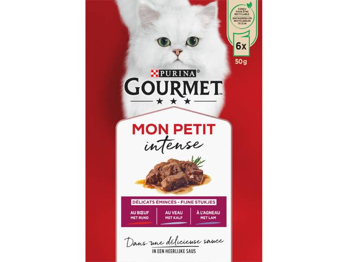 Gourmet Mon Petit - vlees - kattenvoer - 6 x 50 g