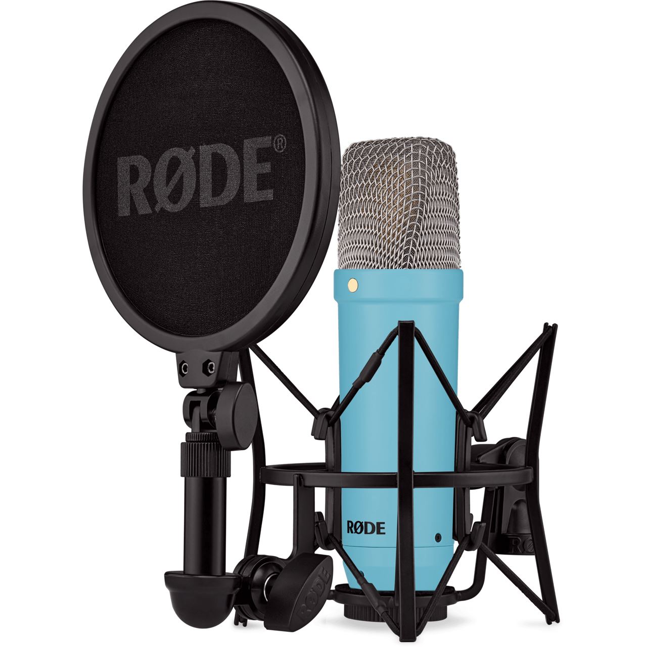 Rode Microphones NT1 Signature +XLR-Kabel+Desktop Studio Arm (hellblau, Bundle)