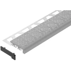 Schlüter Systems TREP-V 42/EK Endkappe Endkappenset: 1x Endkappe links + 1x Endkappe rechts PVC (Polyvinylchlorid) FG - Fugengrau