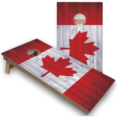 Skip's Garage Canadian Flag Outdoor Cornhole Set