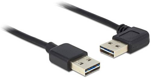 Delock USB-Kabel USB 2.0 USB-A Stecker, USB-A Stecker 1.00m Schwarz 83464