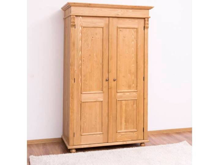 Kleiderschrank im Landhausstil Holz hellbraun gewachst