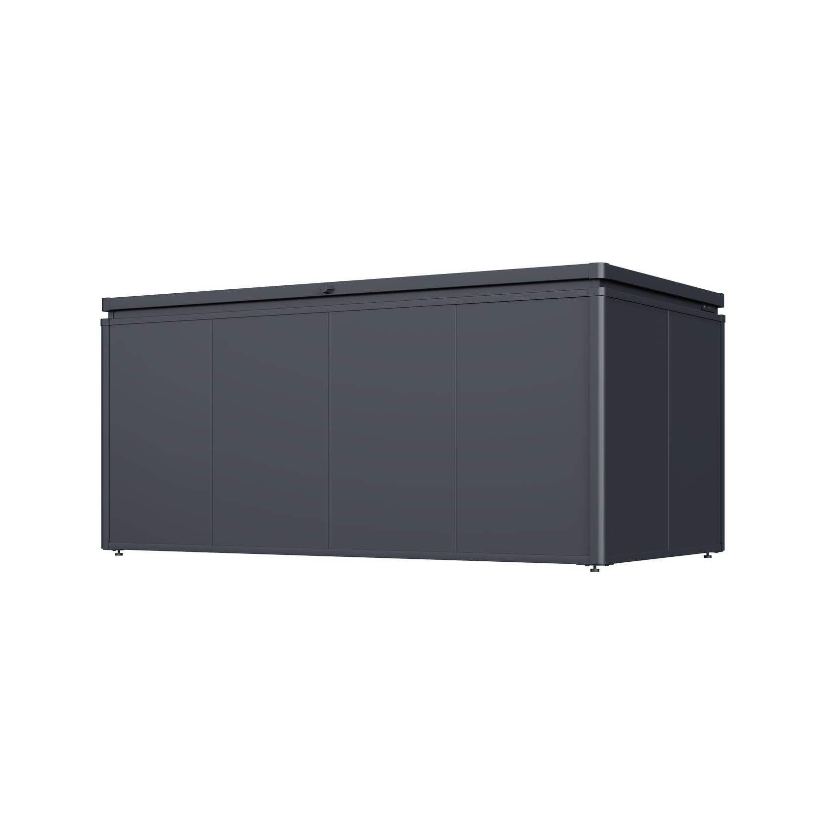 Weide Noble Gartenbox 1400 L Aufbewahrungsbox aus Stahl Anthrazit