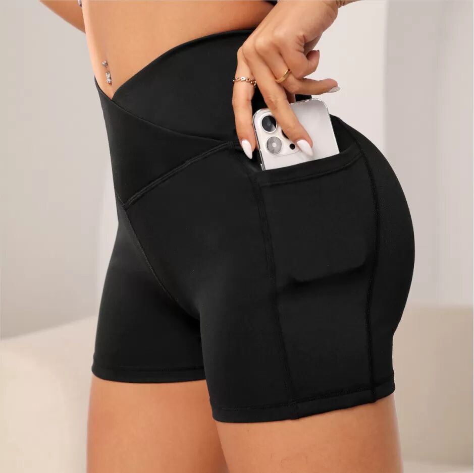 INF Yoga-Shorts für Damen, hoch taillierte Trainingsshorts zum Laufen, Fitnessstudio, Fitness S