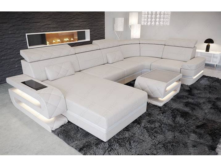 Mini Sofa Bologna U-Form in Leder