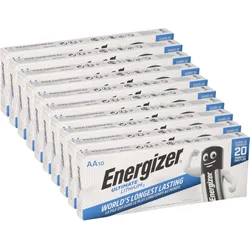 100x Energizer Ultimate Lithium AA Mignon L91 FR6 1,5V - 10x 10er Schachtel