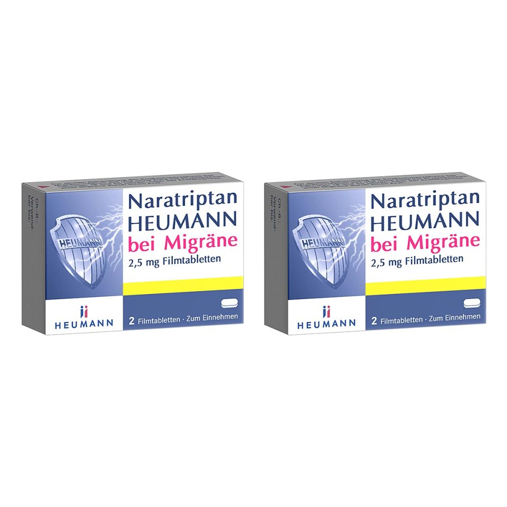 HEUMANN PHARMA GmbH & Co. Generica KG Naratriptan Heumann bei Migräne 2,5 mg Filmtabletten 08104715