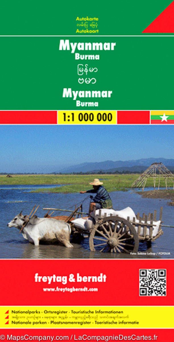 Carte routière - Myanmar (Birmanie)   Freytag & Berndt