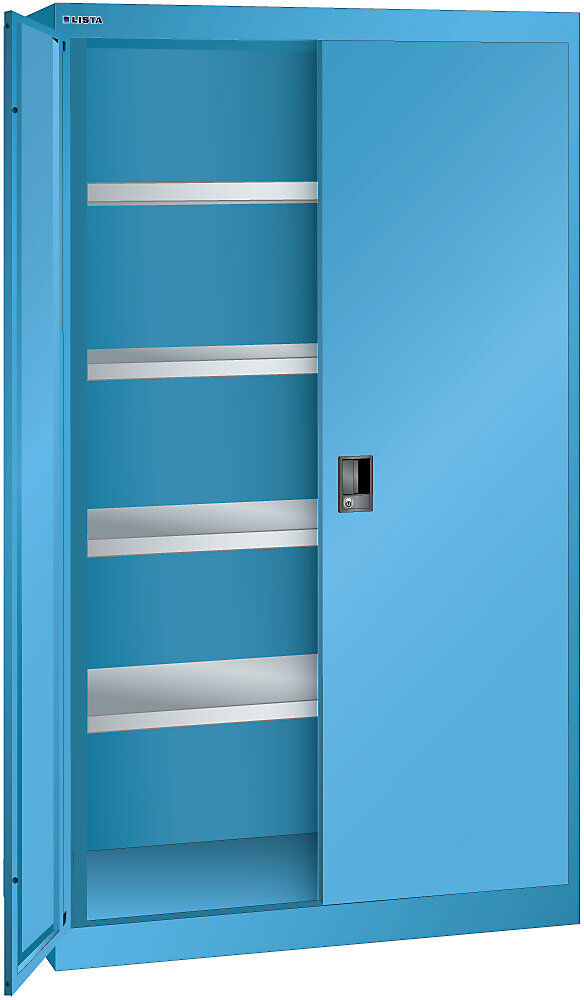 Schwerlastschrank, 4 Fachböden, lichtblau LISTA