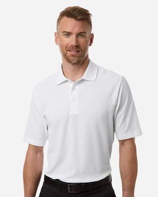 CORE365 CE106T Men's Tall Resolve CVC Performance Pique Polo Shirt in White size 3XLT   Cotton/Polyester Blend