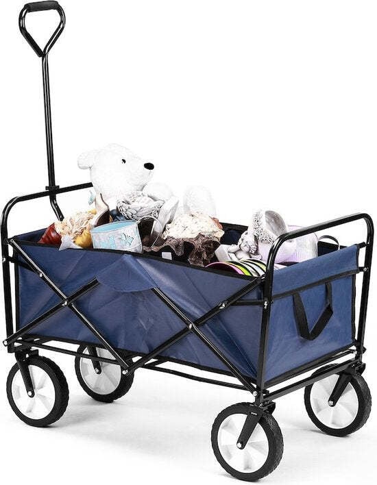 The White Series Opvouwbare kruiwagen donkerblauw