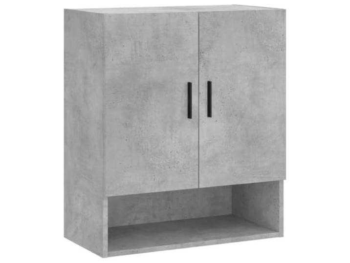 NKOPPFG Wandschrank Betongrau 60x31x70 cm Holzwerkstoff Wandmontage,Stauraum,Dekoartikel,Zimmerpflanzen,Holzwerkstoff,glatte Oberfläche,Betongrau