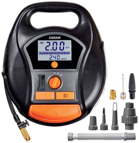 Osram Automotive OTIR6000 Kompressor TYREinflate 6000 5.5 bar Automatische Abschaltung, Digitales Display, mit Arbeitslampe, mit