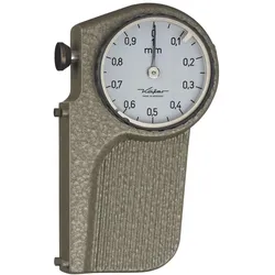 Käfer, Messuhr + Messschraube, Sägeschränkmessuhr Messbereich 0-2 mm Ablesung 0,1 mm