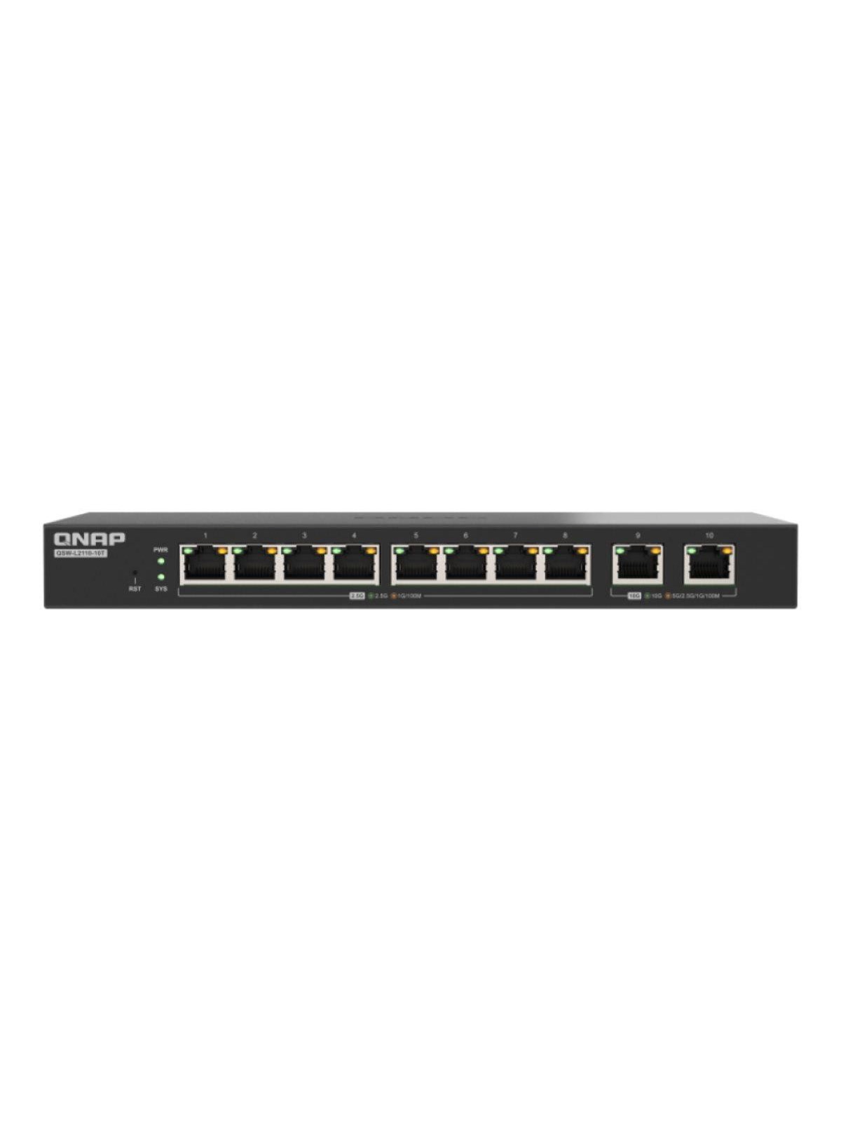 QNAP QSW-L2110-10T 8-Port 2.5GbE / 2-Port 10GbE Base-T