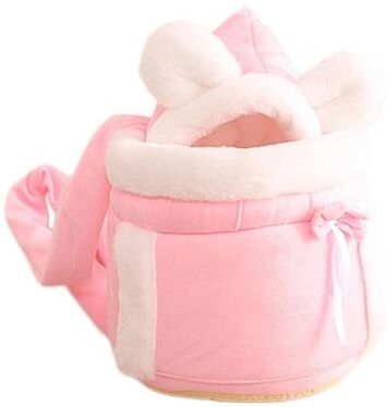 Uplift Picks Winter Warm Plush Cat Backpack Carrier For Outdoor Travel pink xl