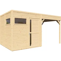 Bertilo Gartenhaus Cubus 2 Lounge - 19 mm naturbelassen