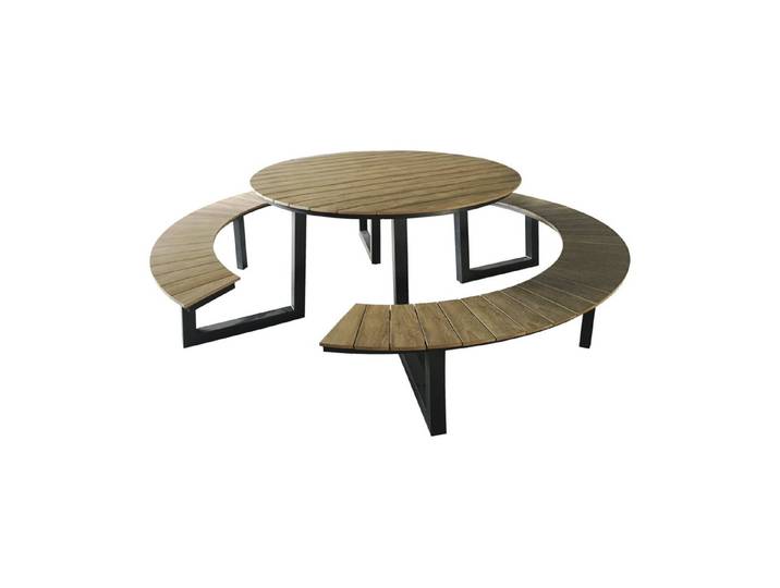 Lesli Living Sitzgruppe Picknick-Set Arezzo Sitzgruppe Bierzelt rund ø 239 cm