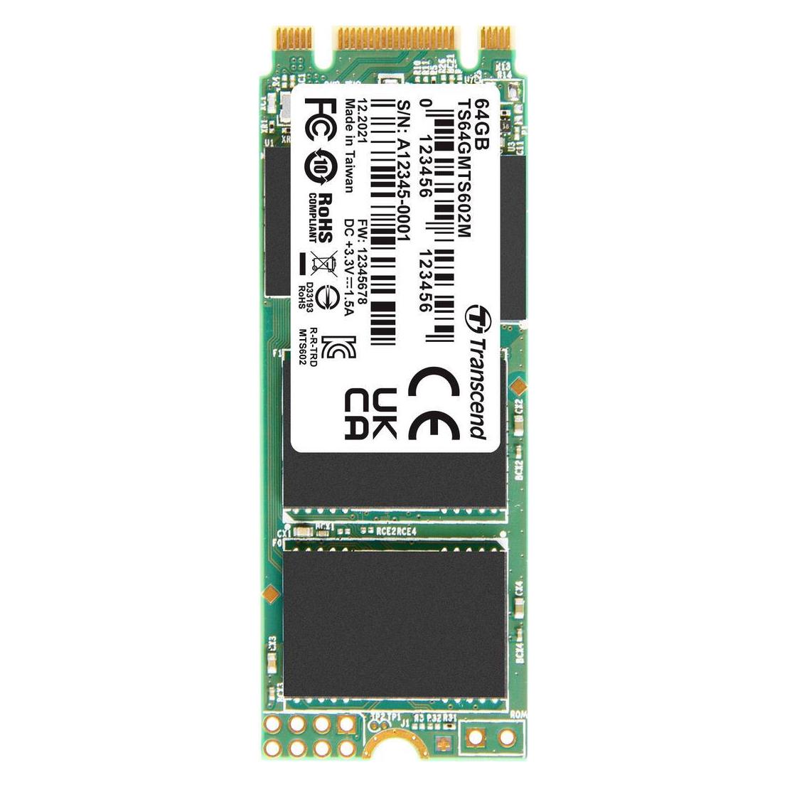 Transcend SSD 64GB M.2 MTS602M (M.2 2260) MLC, SATA3 (64 GB, M.2 2260) (TS64GMTS602M)