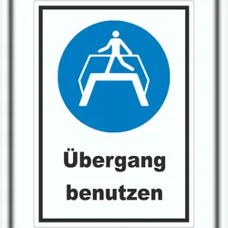 HB-Druck Übergang benutzen Aufkleber A1 (594x841mm)