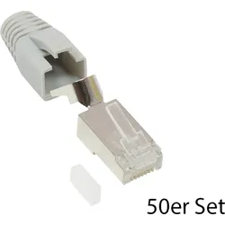 GC N0092 - RJ-45 Stecker Cat.6A, 50er Set grau