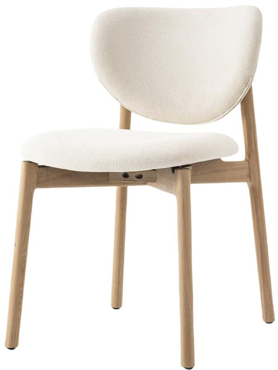 Tower Living Eetkamerstoel Pimonte - Ivoor Stof - B: 59 cm, D: 49 cm, H: 81 cm