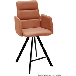 THEKENSTUHL (2er-Set) Delfine 52x109x60 Schwarz/Cognac