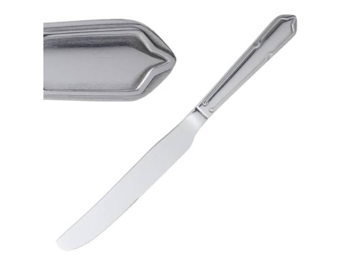 Olympia Dubarry set van 12 tafelmessen - RVS, hooggepolijst bestek C138