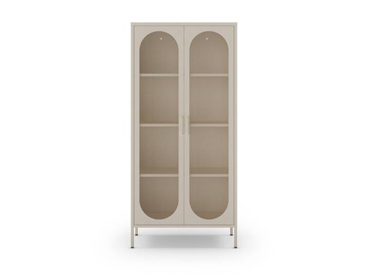 Drawer Vaisselier 2 portes en métal H170cm- ZIO Beige