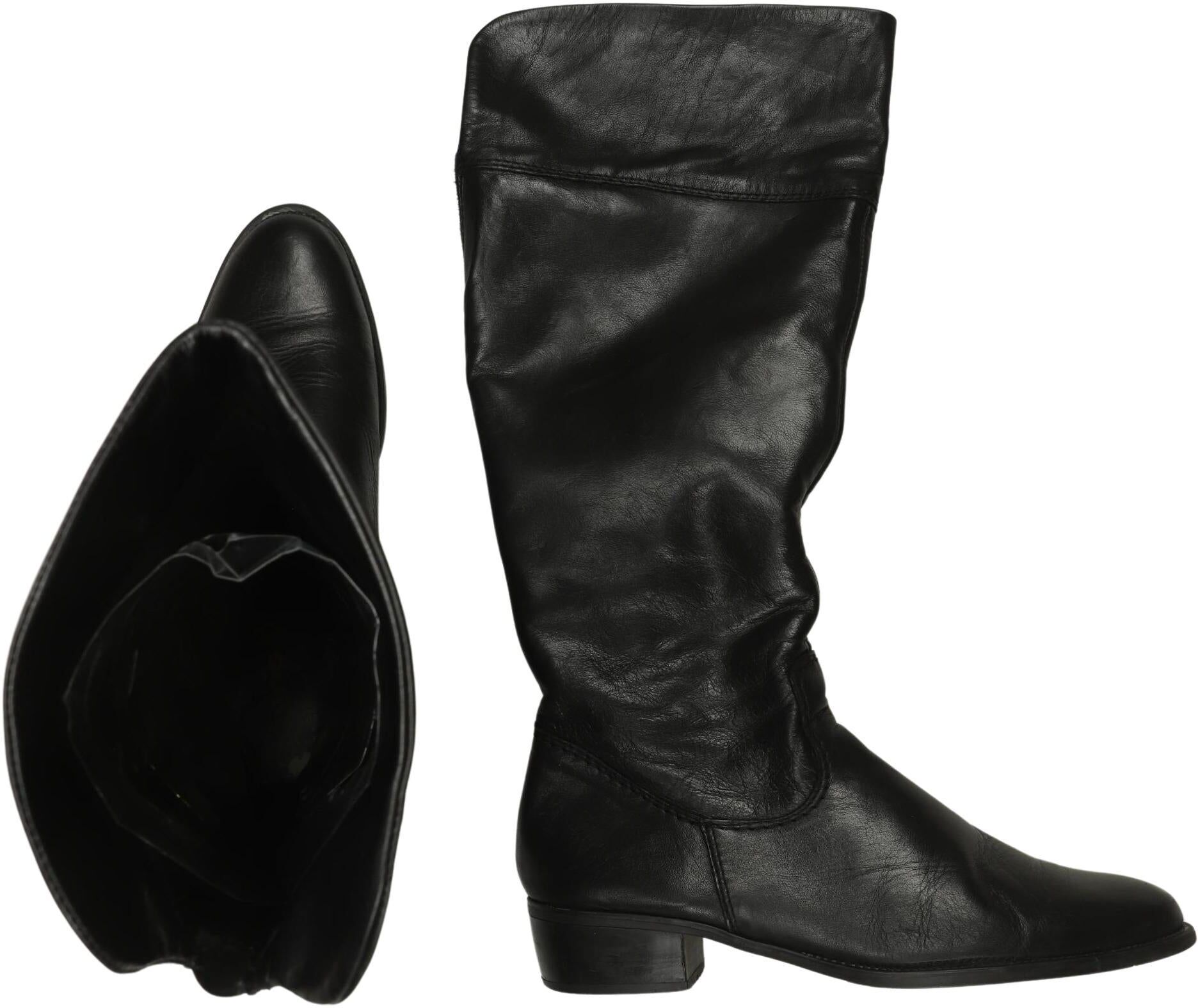 Tamaris Damen Stiefel, Schwarz, Gr. EU 40, Leder - Second Hand