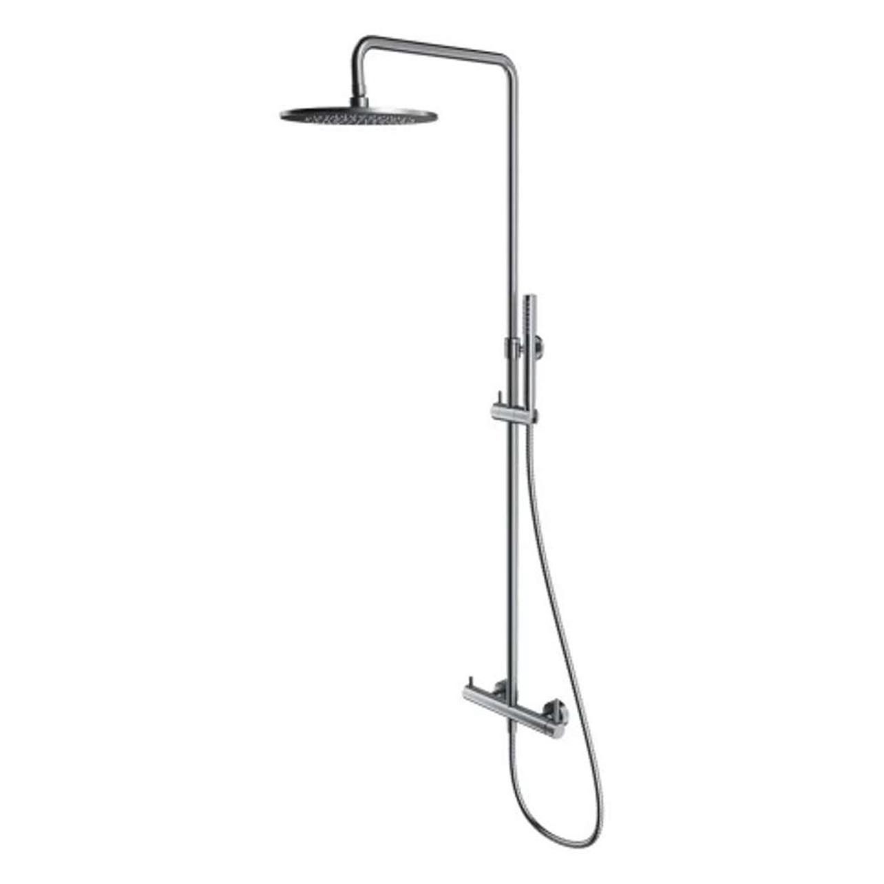 Omnires Y - Doucheset met kraan, diameter 25 cm, geborsteld nikkel Y1244MNI (64938956)