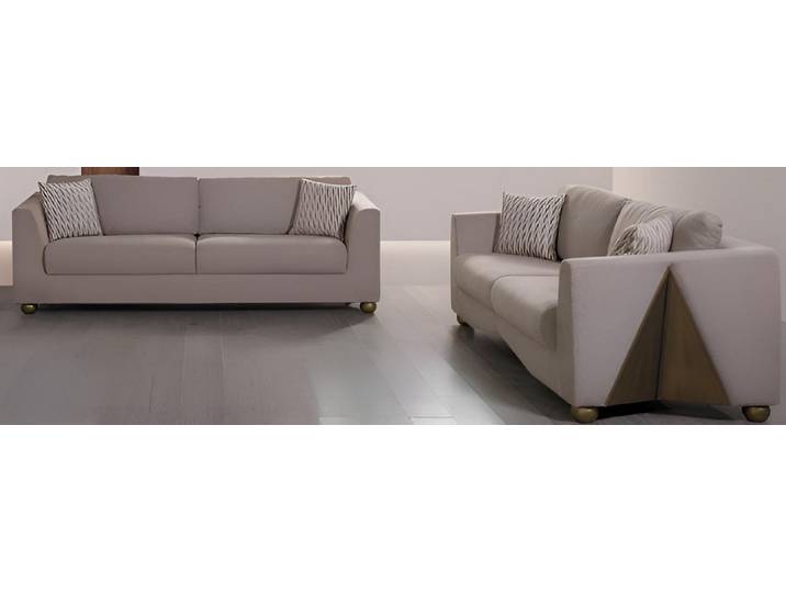 Xlmoebel Polstergarnitur Beiges Sofa-Set im minimalistischen Stil mit glatten Ecken, (Sofa-Set, 2-tlg., Beiges 3-Sitzer Sofa-Set), Made in Europa