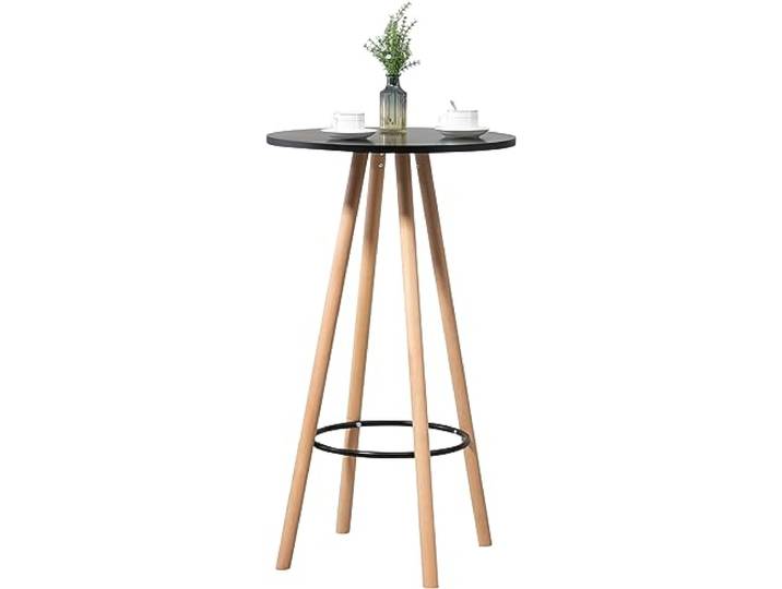 CLP Stehtisch Livia rund I Bartisch Rund I Bistrotisch Aus Holz Farbe Natur/schwarz