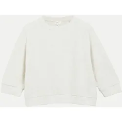 Cropped Sweatshirt Weiß 38