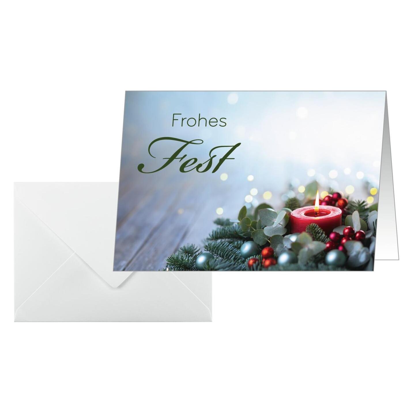 Sigel 25 Weihnachtskarten Candlelight Cheer DIN A6 (25 Stk.) (DS640)