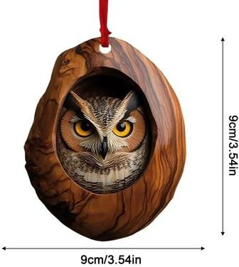 Uplift Picks Animal Christmas Acrylic Ornament Pendant Cute Holiday Tree Decor owl