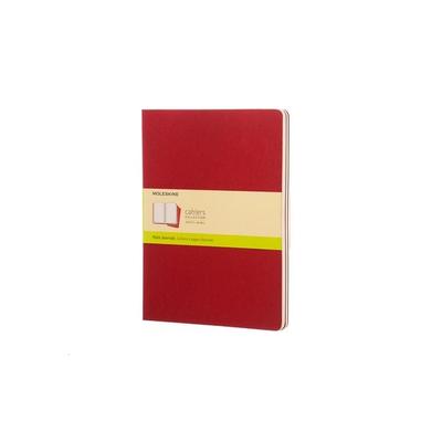 Moleskine Cahier Pocket Plain Red Cover XL. 3er Pack