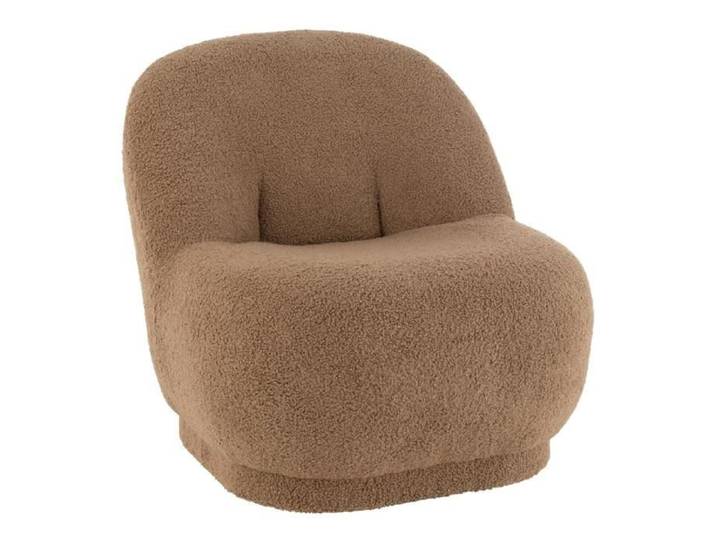 Fauteuil Design Bouclette  Teddy  88cm Marron
