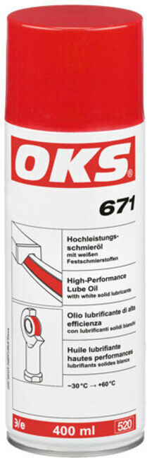 OKS huile lubrifiante haute performance 671 spray couleur claire 400ml (1121210178)