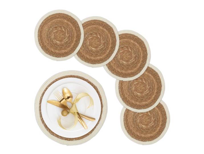 Relaxdays Geflochtene Tischsets 6-teilig