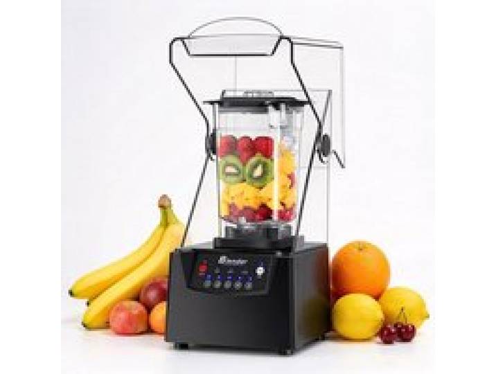 Blender Professionnel Blender 2 L 2200 W Mixeur avec Capot Insonorisant 5 Vitesses pour Smoothies Jus Milkshakes