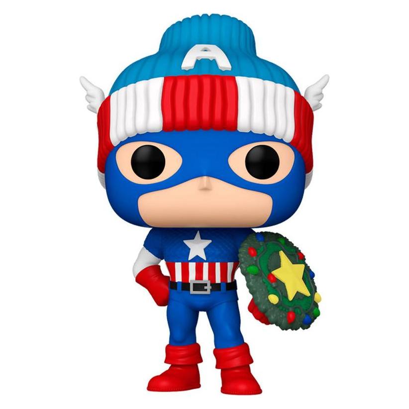 Funko Marvel POP! Vinyl Figur Holiday Capt. America 9 cm (OC80032)