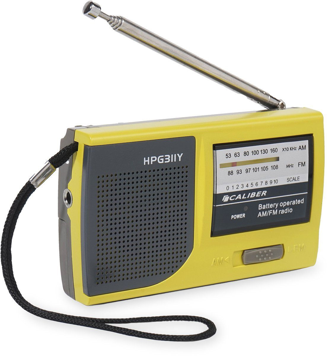 Caliber HPG311Y Draagbare Noodradio - Geel