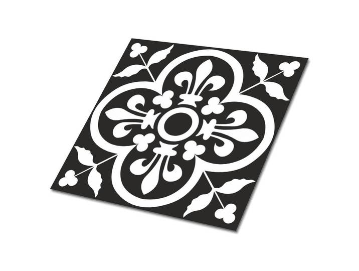 Tulup Selbstklebende Wandfliesen 9 Stück 30x30 cm - Orientalischer Stil, Schwarz, Quadratisch, 30x1.6x30 cm, Tapeten & Wandverkleidungen, Wandtattoos & Sticker