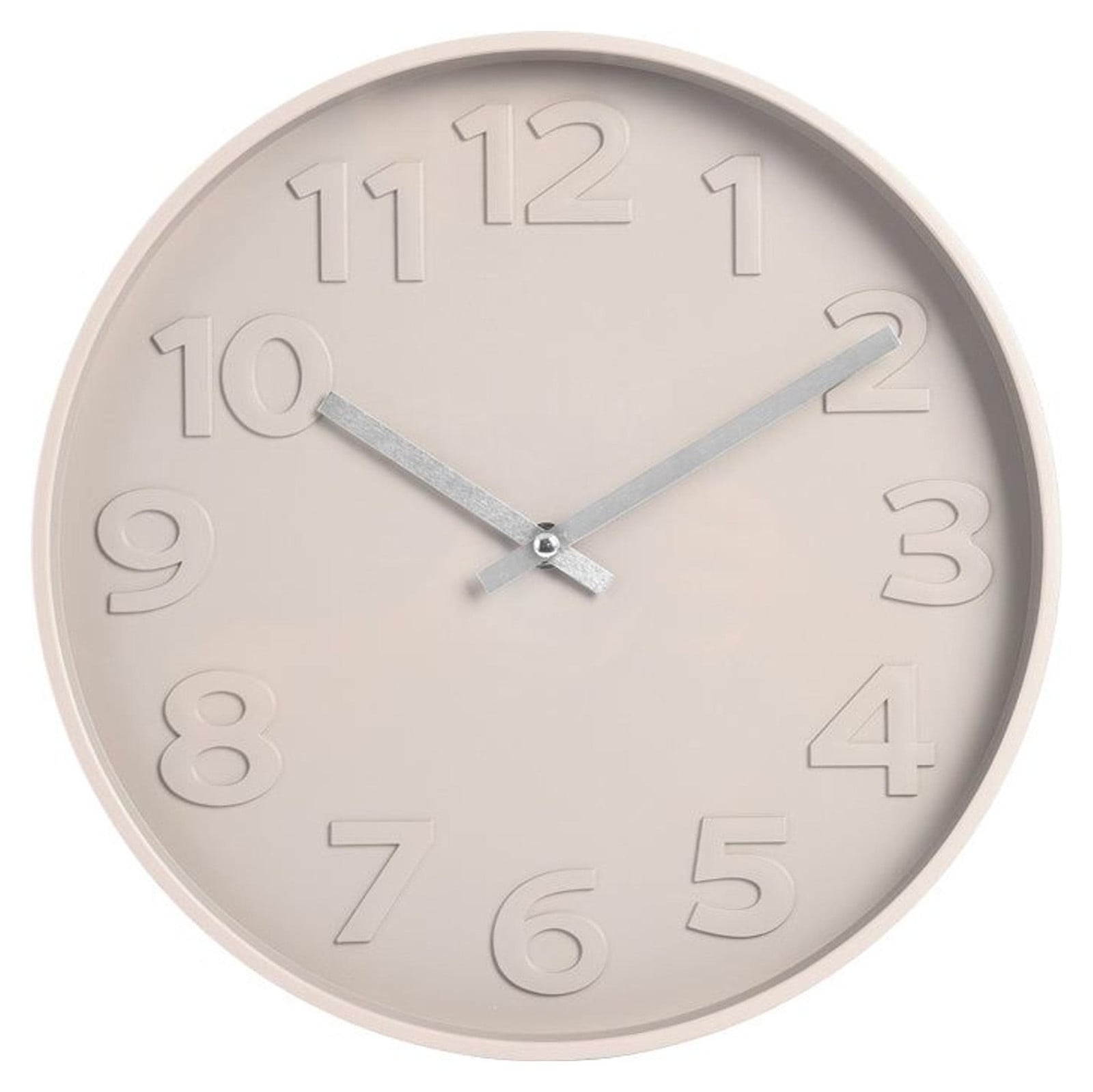 SensaHome Wandklok Zürich – Ronde analoge wandklok in Scandinavische stijl – Beige – Ø30 cm
