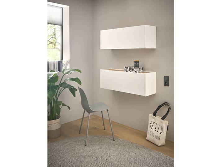 Hängeschrank 100 x 35 x 30cm Weiß/Weiß