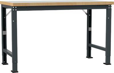 Manuflex Werkbank Profi Spezial, Tischplatte Kunststoff, 1500 x 700 mm, anthrazit