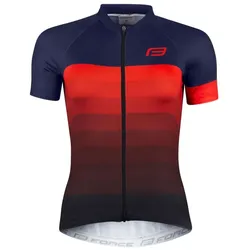 Force Ascent Damen Radtrikot Kurzarm Blau/Rot Gr. L